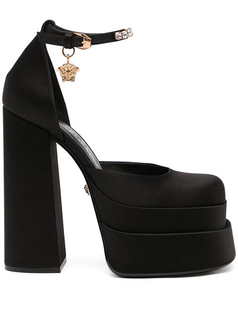 Versace double platform pumps medusa